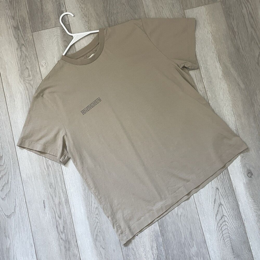 Pangaia Crewneck Tshirt organic cotton short sleeve mens Tan (large) streetwear